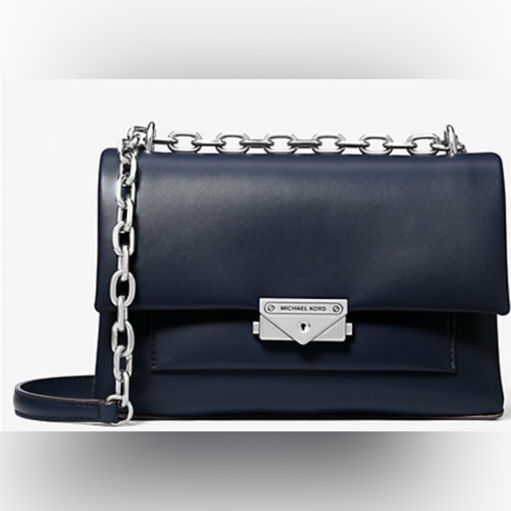 Michael Kors Blue Cece Medium Shoulder Bag with Silver Chain NWT💙💙🤩